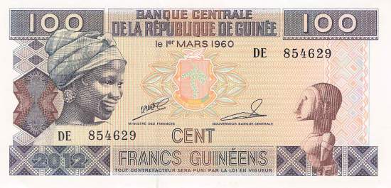 100 Francs Guinéens 2012